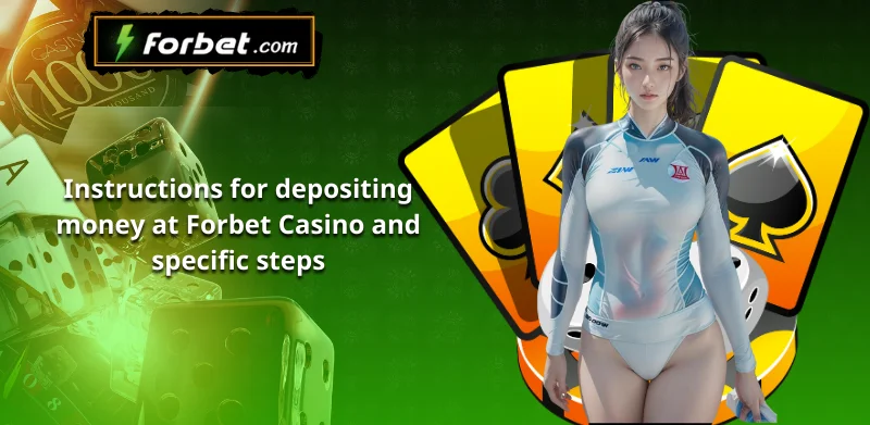 Instructions for depositing money at Forbet Casino and specific steps